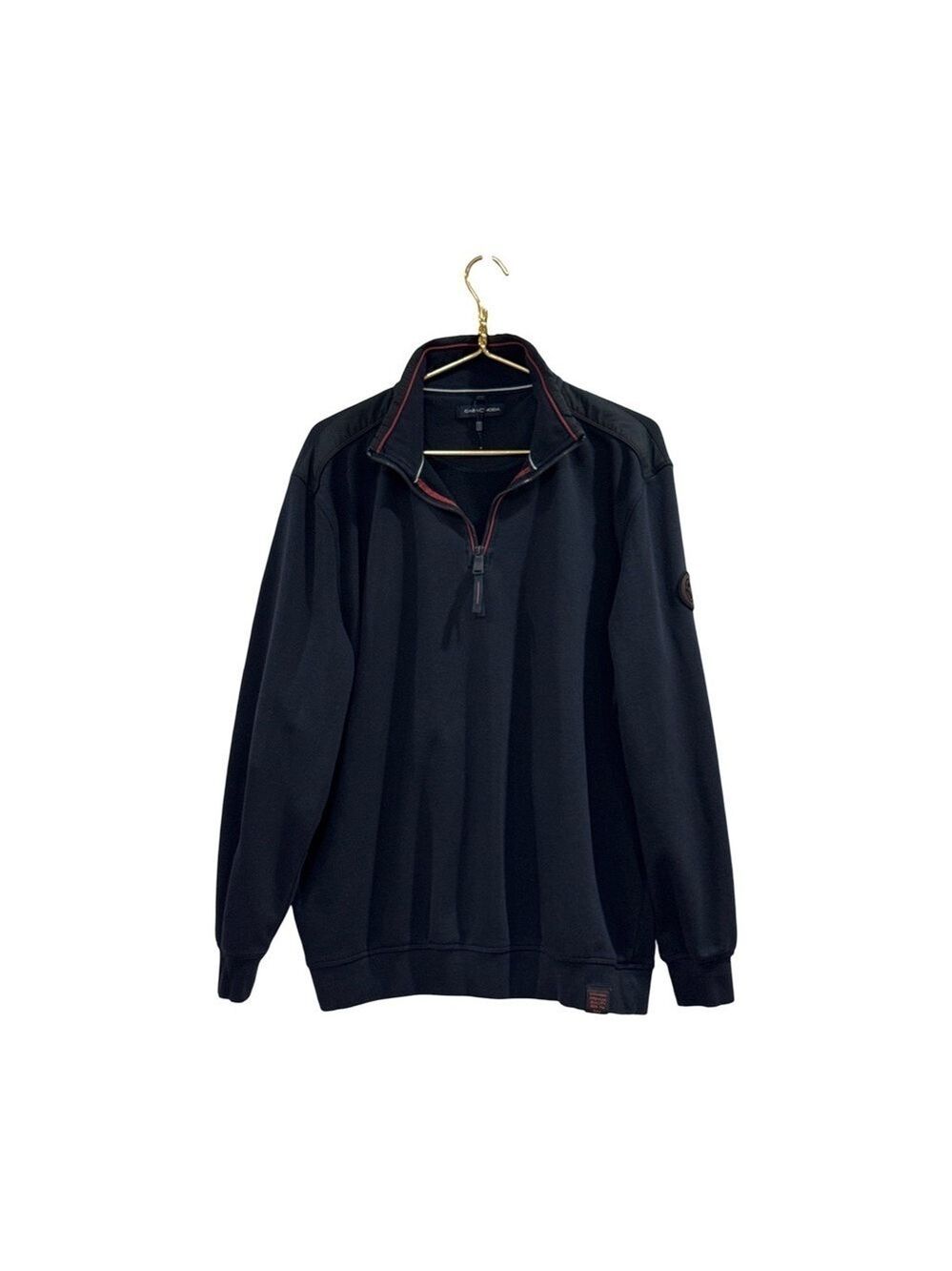 Casa Moda Half-Zip Pullover Navy Blue